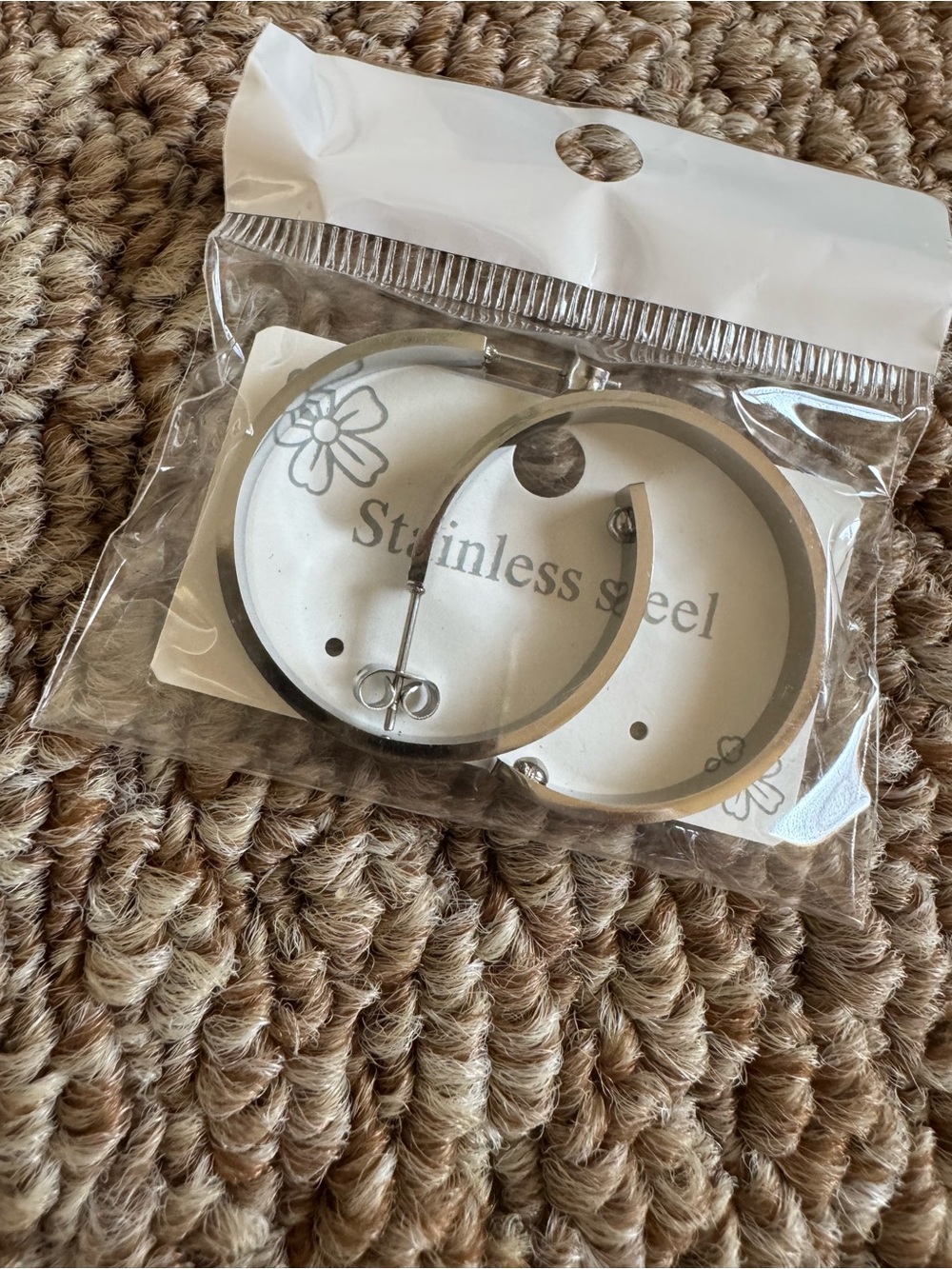 Stainless Steel Silver Hoop Earrings - Women Accessories